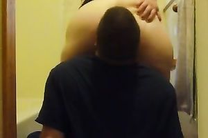 I ask my submissive spouse to take up with the tongue my constricted anus