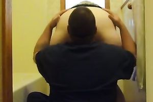 I ask my submissive spouse to take up with the tongue my constricted anus