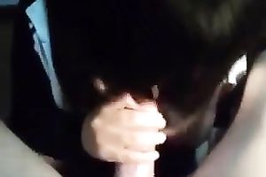 Cute hawt brunette hair Italian BBC slut licks the tip of my white large penis