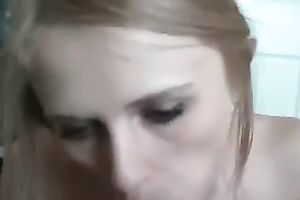 Hot white girlfriend gives me head on valuable home POV tape