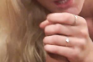 Naughty light haired foul gives solid BJ to brutal tattooed fellow