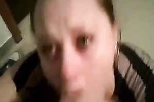 My hungry white chubby cock sucker enjoying dark wang