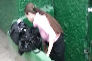 She was in public and wanted to make water in her panties so bad