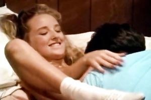 Blonde college student is getting her slit licked in a dorm room