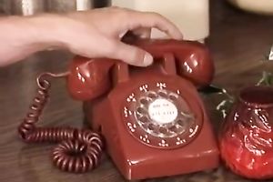 Dude does it all right fucking this golden-haired wench on the ottoman