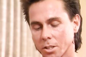 Dude does it all right fucking this golden-haired wench on the ottoman