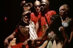 Sexy Egyptian queen worships each inch of her man's body