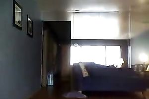 Sexy long-haired Married slut twerks her gazoo in front of a livecam