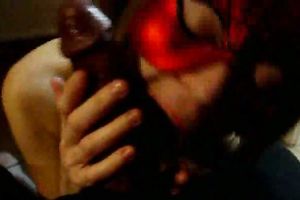 Masked Babe Treats His Swollen Cock With Intense Sucking And Fucking