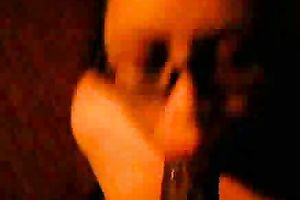 Gorgeous Chubby Babe In Glasses Deepthroats A Huge Dark Dong