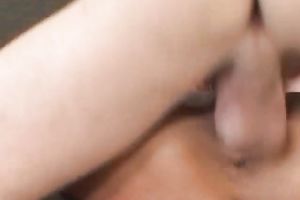 Sizzling golden-haired deepthroats a rod and acquires her vagina and a-hole slammed