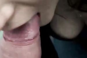 My divine GF is giving me an amazing oral in the public restroom