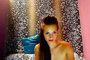 Fucktastic web camera playgirl with lean body flirts and masturbates