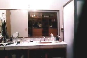 I love spying on my lascivious amateur wife in the shower room