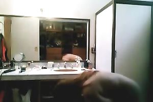 I love spying on my lascivious amateur wife in the shower room