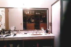 I love spying on my lascivious amateur wife in the shower room