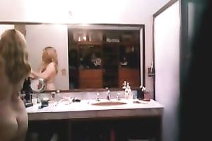 I love spying on my lascivious amateur wife in the shower room