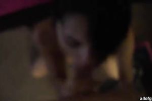 Awesome oral-service from girlfriend at home after lengthy day at work