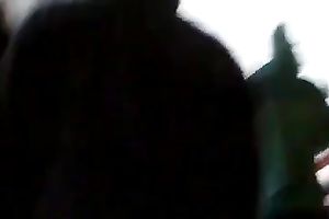 Sexy sweetheart inadvertently flashed her underclothing in taut panties