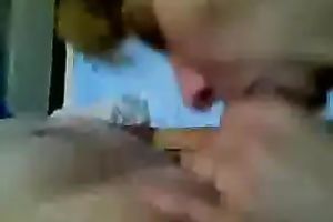 Prurient trollop is giving me a flawless blowjob on camera