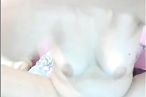 Redhead ex GF shows her bawdy cleft close up for the webcam and masturbates