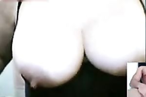 My concupiscent ebon girlfriend from Tunisia likes showing off her large love melons