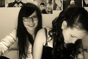 Webcam episode with 2 legal age teenagers making out passionately