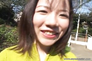 Busty Asian honey lets her paramour tickle her fanny with her vibrating egg