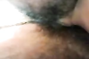 Homemade clip with me fucking my dark wife's hairy twat