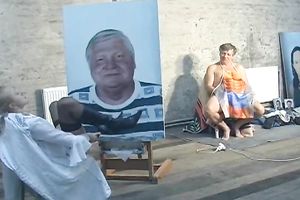 Anna demonstrates her ball-licking skills to a sexually excited chap