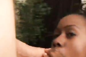 Lascivious swarthy hottie with a admirable round bum receives team-fucked from behind