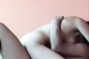 Busty long-haired white bitch enjoys jumping on her BF's schlong indoors