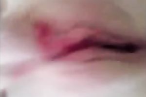 Hot pale skin non-professional BBC slut makes herself oozing soaked