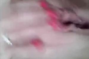 Hot pale skin non-professional BBC slut makes herself oozing soaked