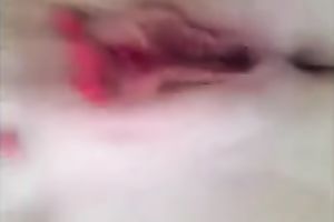 Hot pale skin non-professional BBC slut makes herself oozing soaked