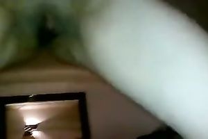 Watch me invading a dark brown hooker's hairless wet crack indoors