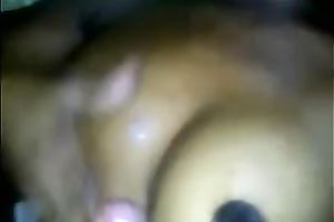 Amateur ebon floozy receives banged in her sexy big bazookas