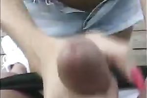 Brown-haired neighbor admires me with her cock-sucking skills