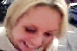 Stunning blond spinner sucks my shaft fervidly in POV movie scene