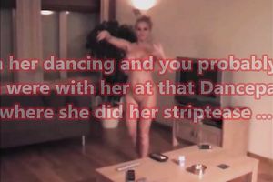 This hot slut with large tits likes to dance nude in front of the camera