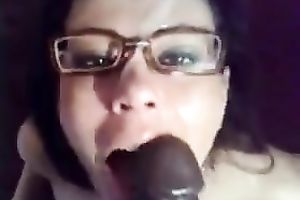 Hot French white cumslut horny white wife can't live without large load on her face