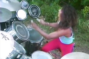 Fuck dieing ebon hoe rubs her thirsting kitty in forest