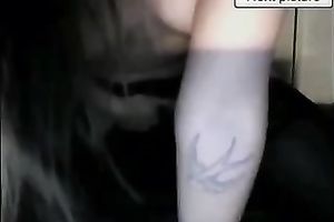 Masked Asian camwhore is rubbing her punani for me