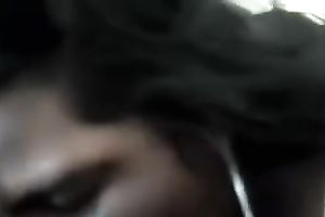 Chubby Indian floozy with pierced nose sucks knob and licks balls