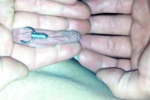 I just can not stop playing with this chick's pierced twat