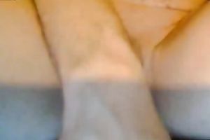 Homemade solo movie with me toying my bald creamy coochie