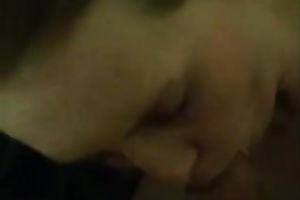 Luscious milf sucks my weenie and acquires cum on her eyes