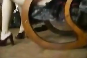 My buddy fucking a golden-haired hooker from behind and in other positions