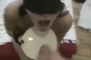 My cum-addicted girlfriend can suck my ramrod whilst being blindfolded