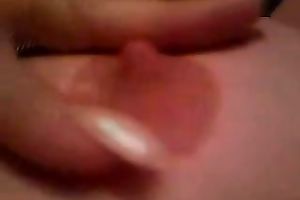 Selfshot close up solo with me pounding my rock hard slit with a toy